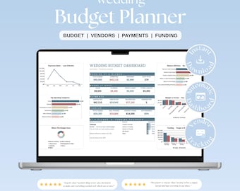 Wedding Budget Planner Spreadsheet, Google Sheets & Excel Tracker (Digital Download)