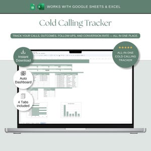 Cold Calling Tracker Excel Template | Sales Log, Lead Management (Digital Download)