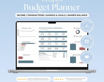 Couples Budget Planner | Shared Expense Tracker for Couples (Excel/Google Sheets)