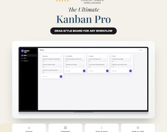 Kanban Board, Workflow Dashboard (Digital Download)