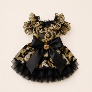gold sequin dress black bow clothes boutique near me
