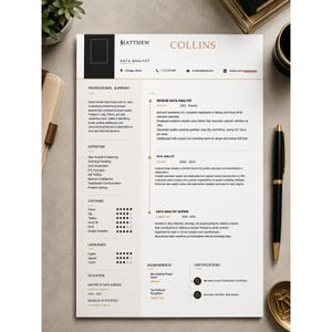CV-mall för dataanalytiker | ATS-vänligt CV, Word, Google Dokument
