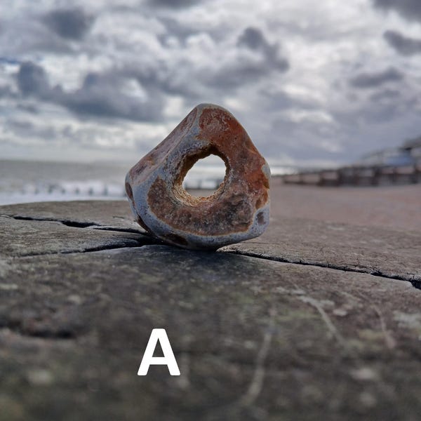 Genuine Hag Stone | Natural Adder Stone with Lucky Hole | Pagan & Wiccan Protection Amulet
