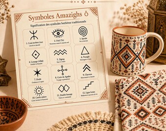 Berber Pattern Pack | 5 PNG Files | Amazigh Geometric Print | Moroccan Digital Download | Commercial Use