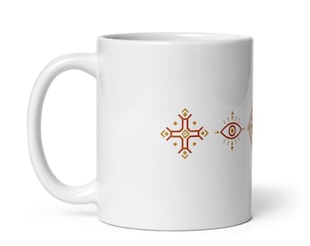 Amazigh Berber Symbols Mug | Moroccan Coffee Cup | Tifinagh Gift