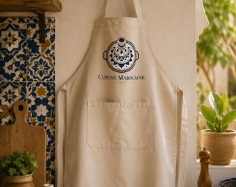 Moroccan Kitchen Apron | Traditional Design | Boho Cooking Gift