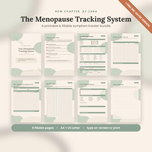 Symptomenregistratie voor de menopauze, dagboek voor de perimenopauze, logboek voor hormoonvervangende therapie (invulbaar PDF-bestand)