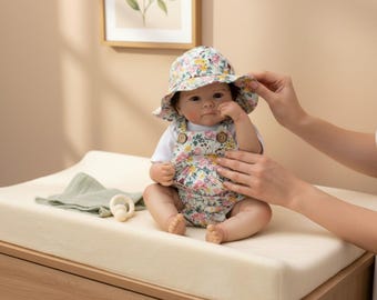 Reborn Baby Doll, 19 Inch Full Vinyl Body, Rooted Hair, Open Eyes, Bathable Lifelike Doll
