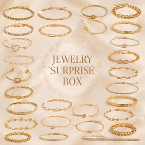 Jewelry Mystery Box, Random Surprise Jewelry Blind Box, Cute Earrings Necklace Bracelet Gift, Kawaii Fashion Accessories for Women