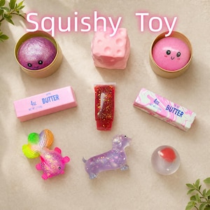 Random Kawaii Squishy Toy Blind Box, Surprise Mystery Box, Soft Squeeze Fidget Toy, Anxiety Relief Gift for Children