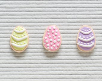 Handgemaakte klei paasei briefbordornamenten - set van 3