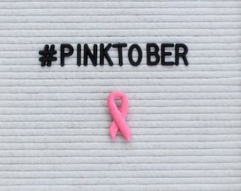 Handgemaakte klei roze lint vilten letterbordornament