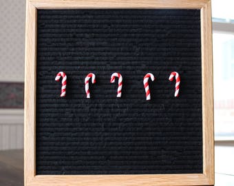 CANDY CANE LETTERBOARD Ornamenten (Pack van 5) // Letter Board Accessoires // Christmas Decor
