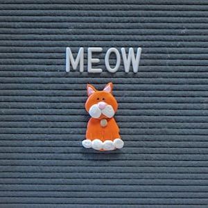 ORNAMENTO DE LETTERBOARD DE GATO (Laranja) // Acessórios para quadro de cartas // Amantes de animais de estimação