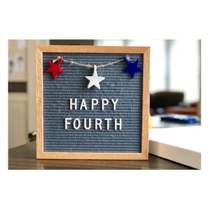Fourth of July letter board accessories // felt letter board icons // home decor // summer decor // americana gift ideas