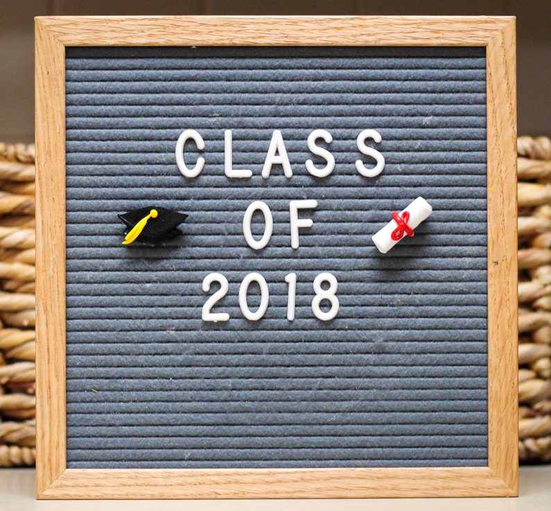 GRADUATION Letter Board Ornaments // Felt Letter Board Etsy
