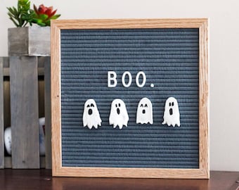 Halloween-brievenbordornamenten – handgemaakte kleigeesten, herfstdecor