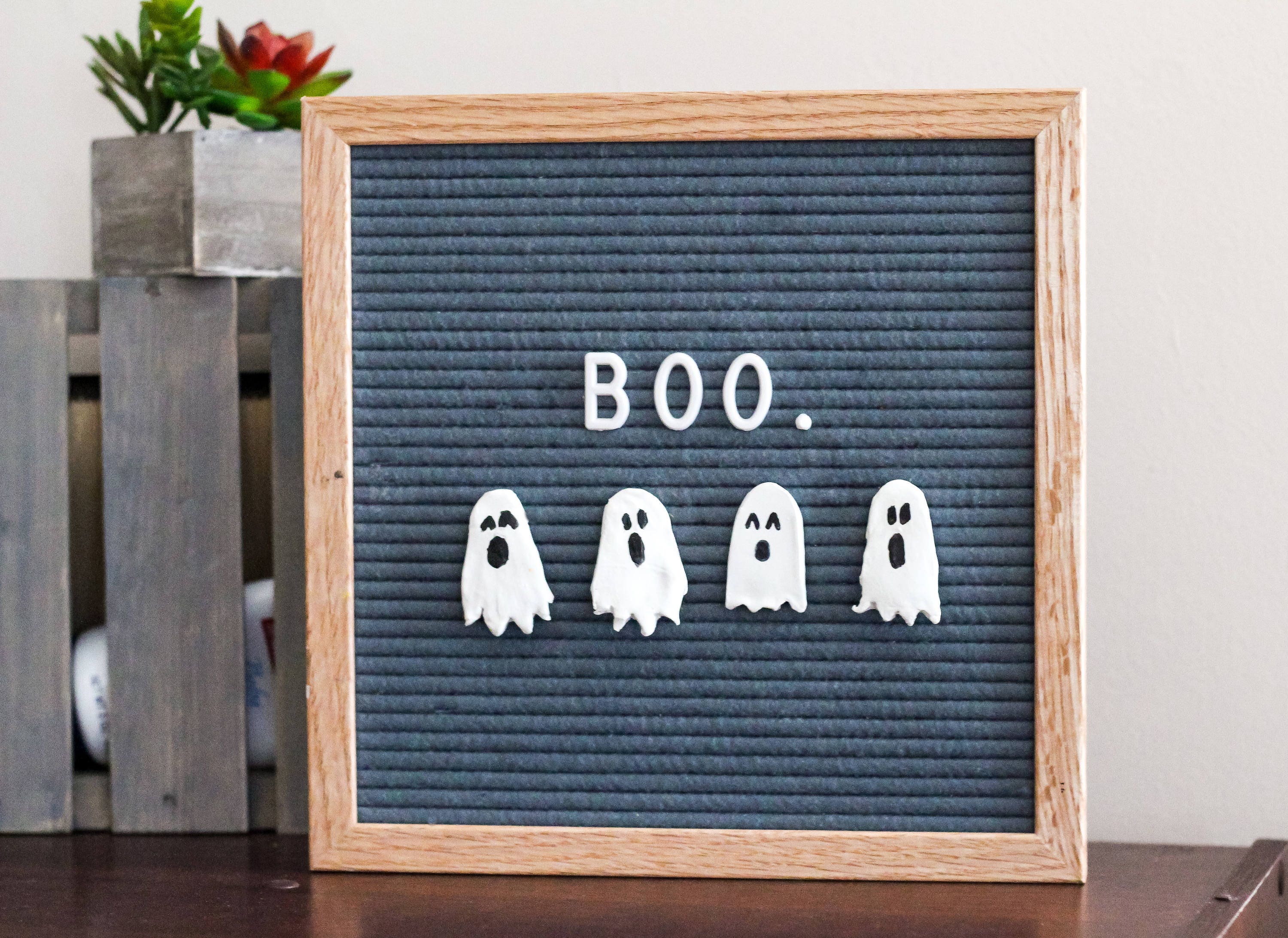 HALLOWEEN Letter Board Ornaments pack of 4 GHOSTS // Letter - Etsy