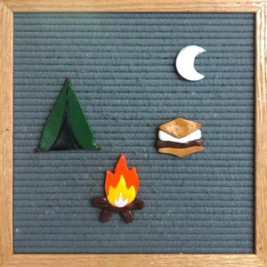 CAMPING letter board accessories // felt letter board icons // summer decor // home decor // gift ideas