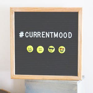 EMOJI Letter Board Ornaments (Pack of 4- Smiley Emojis) / Felt Letter Board Accessories