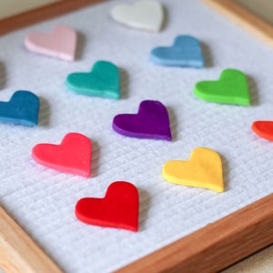 VALENTINES DAY HEART Letterboard Ornaments Pack of 12 Hearts / Felt Letter Board Accessories image 3