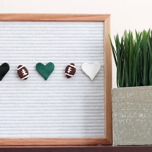 Custom FOOTBALL Letter Board ORNAMENTS (Pack of 5) // Felt Letter board Accessories // Philadelphia Eagles // NFL Fan Gift // Home Decor