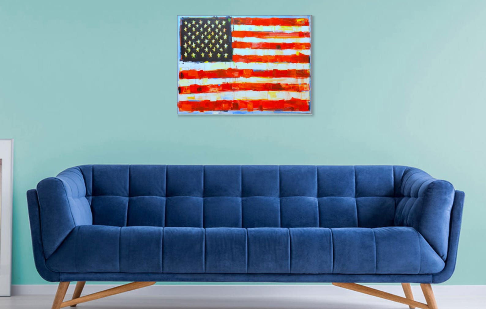 Custom American Flag // Original Painting // Home Decor // Etsy