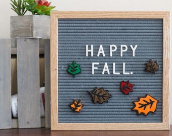 FALL Letter Board Ornaments (Pack of 6- LEAVES) / Felt Letter Board Accessories / Fall Decor