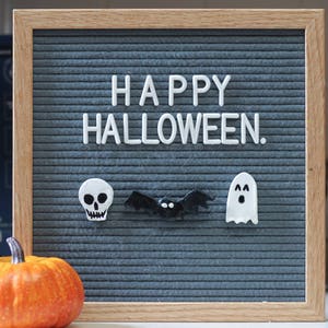 HALLOWEEN Brieftafel DEKOR (3er-Pack- Geist, Skelett und Fledermaus) / Filz Briefbrett Zubehör