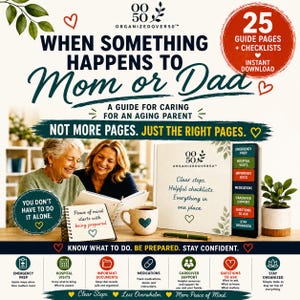 Aging Parent Care Guide | Caregiver Planner | Hospital & Medical Binder | Emergency Checklist | Printable PDF
