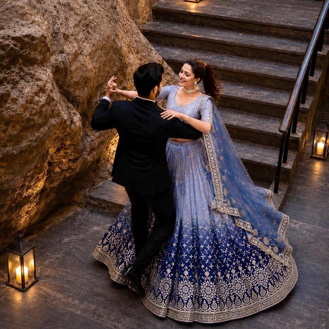 Wedding Reception Dress Blue