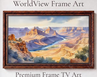Desert Canyon Watercolor Landscape, Samsung Frame TV Art (Digital Download) 11