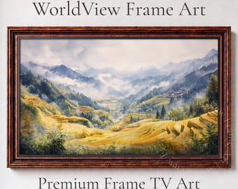 Longji Rice Terraces Golden Autumn Harvest, Samsung Frame TV Art (Digital Download) 39