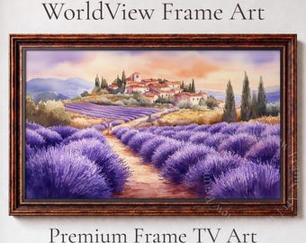Provence Lavender Fields Frame TV Art, Cottagecore Landscape (Digital Download) 76