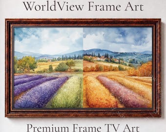 Provence Lavender Fields Seasons, Samsung Frame TV Art (Digital Download) 73