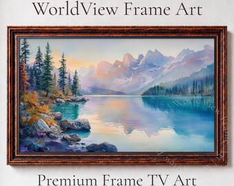 Moraine Lake Alpine Landscape, Samsung Frame TV Art (Digital Download) 79