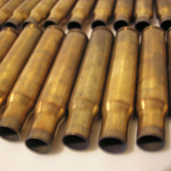 Alternate / Steampunk Art Supply / Springfield 30-06 Un-Polished Brass Empty Spent Bullet Casings - Lot of 20 pcs.