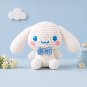 Long Eared Bunny Crochet Pattern PDF, Amigurumi Plush Toy, Cute Bunny Doll, Easy Crochet Pattern, Digital Download