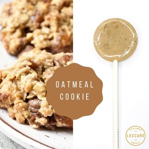 Oatmeal Cookie Lollipops // Brown Sugar & Vanilla // Sweet + Savory // Wedding Favors // Sweet Treat // 10 Lollipops