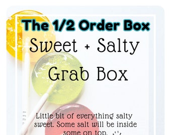 Sweet Salty Lollipop Grab Box // 15 Lollipops // Half Size // Sweet Gift // Free Shipping