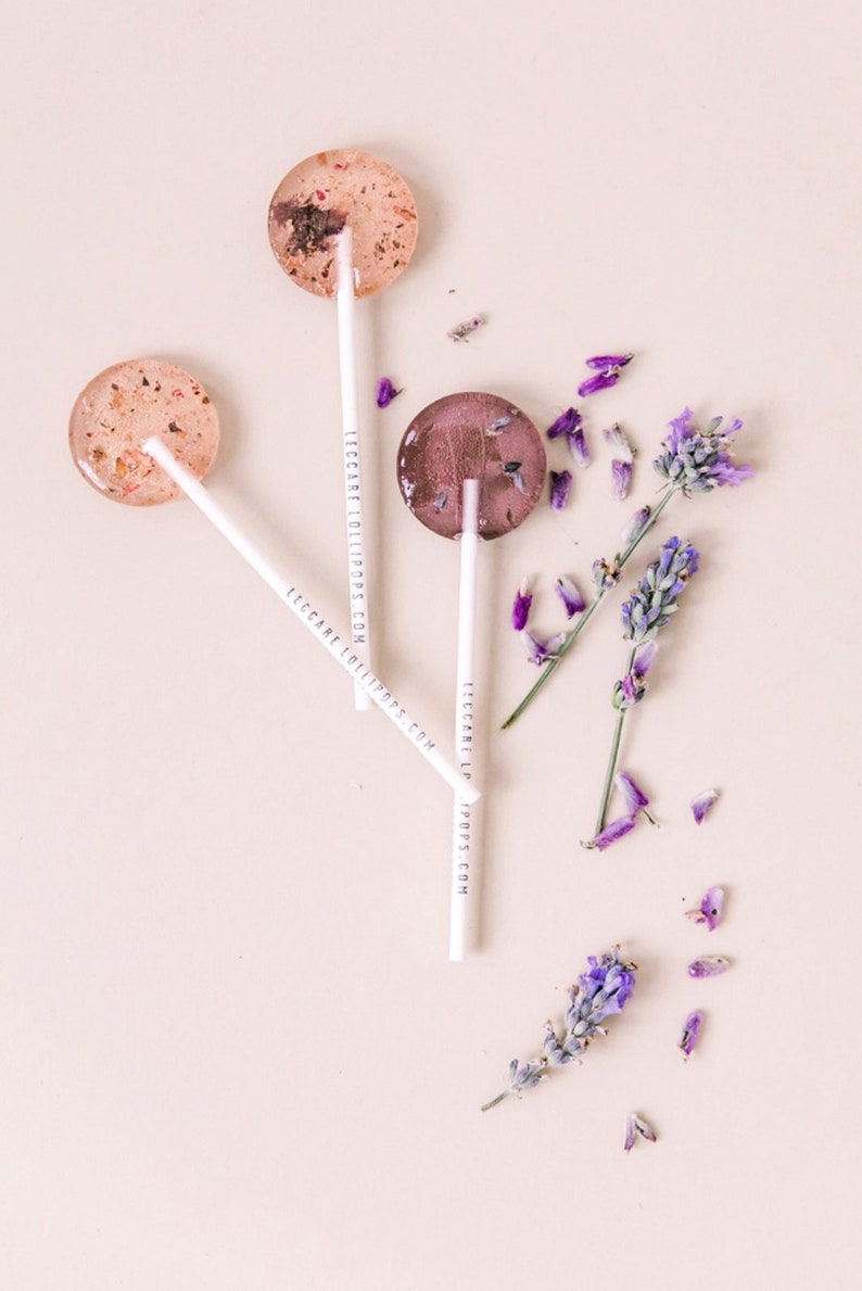 Flower Favors // Lavender Marshmallow Lollipops // Flower Lollipops // Flowers for Wedding // 10 Lollipops image 6