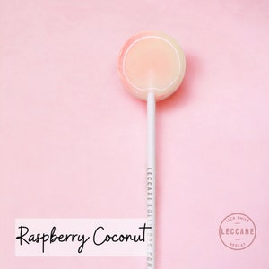 Raspberry Coconut Lollipops // Spring Wedding Favor // Favors for Kids // Bridal Shower Favor // Leccare // Summer Wedding // 10 ct