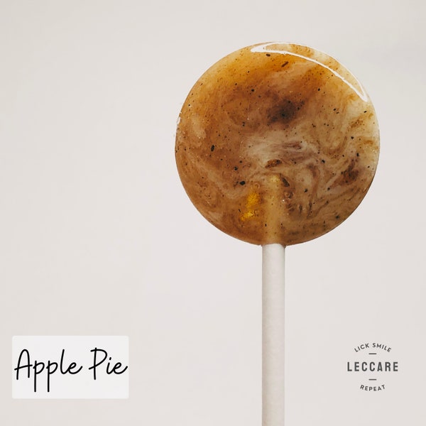 Apple Pie Lollipops // Favors for Guest // Fall Wedding Favor // Summer Wedding // Bridal Shower // Baby Shower // Leccare  // 10 Count