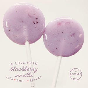 Sweet BlackBerry Candy, Purple Lollipops for Baby Shower, Special Event Candy, Bulk Candy for Wedding, Sweet Treat | 6 Lollipops