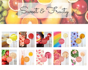 Sweet and Fruity Wedding Favors, Favors for Guest, Summer Wedding Party, Mix Sampler Box, 20 Lollipops