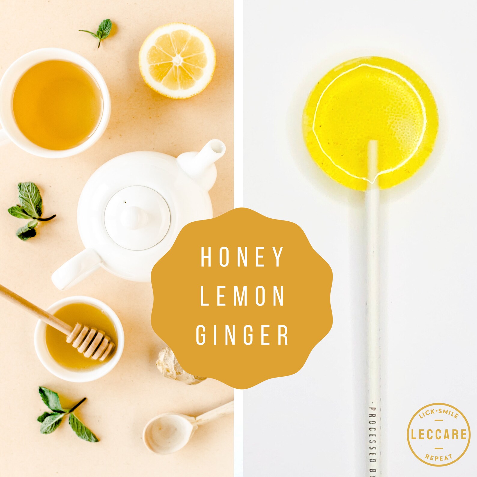 Honey Lemon Ginger Lollipops // Sweet and Savory Candy // Etsy