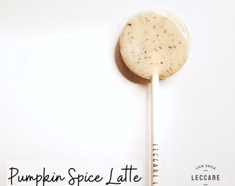 Pumpkin Spice Latte Lollipops // Fall Lollipops // Fall Wedding Favor // 10 Lollipops