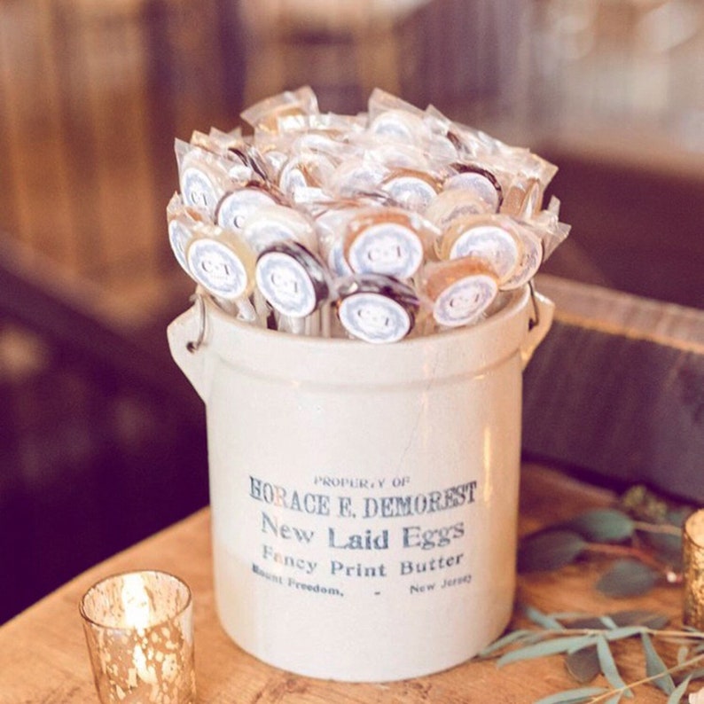 Rustic Wedding Favor // Vanilla Bean Latte Lollipops // Party - Etsy