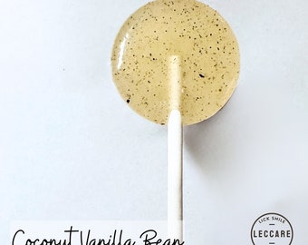 Coconut Vanilla Bean Lollipops // Tropical Wedding Idea // Beach Wedding // Bridal Shower Gift // Birthday Favors // Kids Party Favor