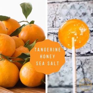 Tangerine Honey Sea Salt Lollipops // Sweet and Salty // 10 Lollipops